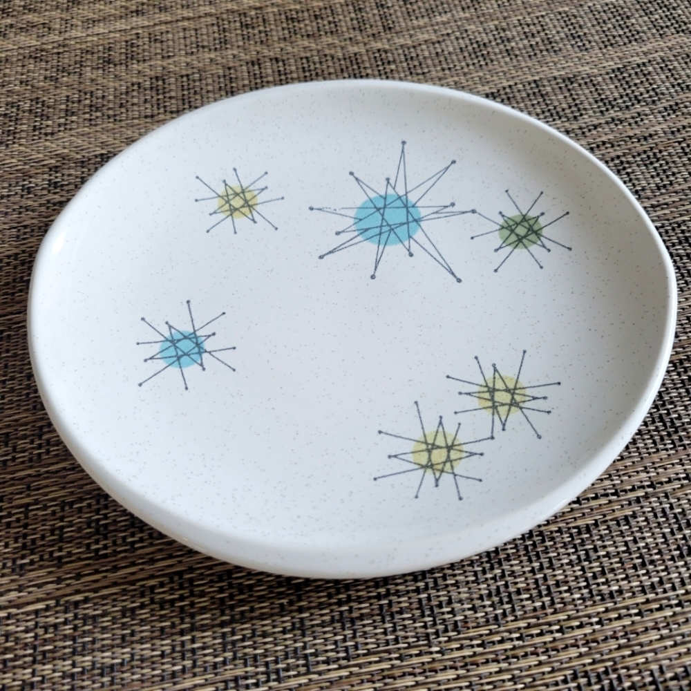 *SOLD* Starburst Bread Dessert Plate 6" Atomic Mid Century